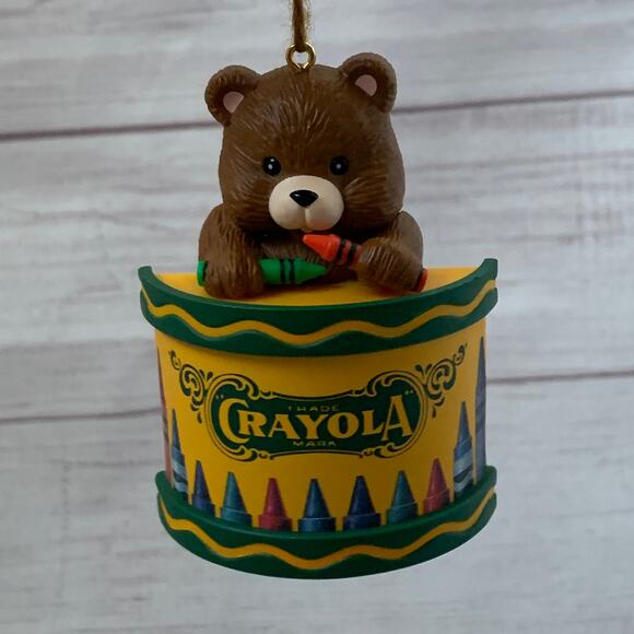 Vintage Crayola Teddy Bear Christmas Tree Ornament by Binney & Smith Inc. 1992 - Picture 11 of 13
